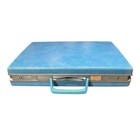 Vintage Samsonite Blue Hard Shell Vinyl Briefcase Attache Case No Keys Travel