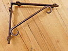 2 Pcs Cast Iron Shelf Brackets Corner Brace Corbels Plant Hooks Large Rustic