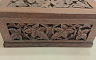 Antique Carved Oak English Bible Box