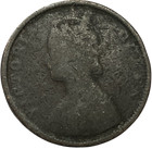 Indian Half 1 2 Anna Coin- 1862-1877-queen Victoria- India