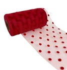 Red Polka Dot Tulle Decor - 6  X 25 Yards  Wedding  Christmas  Valentine s Day