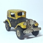 Vintage Cast Iron Antique Arcade Style 1920s Yellow Taxi 3 5 In  Free Shipping