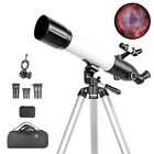 80500 Refractor Astronomical Telescope For Children Gifts Metal Tripod