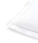 Ralph Lauren Spencer Sateen Border Cotton Euro Pillow Sham White  Soft Grey  135