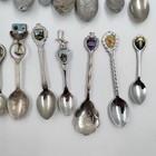Lot Of 35 Vintage Collector Souvenir Spoons Usa Made Travel Mixed W silverplate