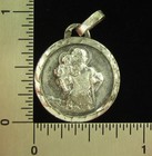Vintage Saint Christopher Medal Jesus Silver Catholic Patron Saint Of Travelers