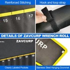 2pcs Wrench Roll  Wrench Roll Up Pouch  Canvas Tool Storage Organizers Bag