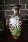 Vintage Antique Set Of Two Chinese Cloisonn   Vases