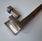 Gadget Antique Engraved Silver Lady   s Compact Vanity Handle Walking Cane Stick