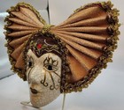 Vintage Crackled Porcelain Wall Hanging Mask Hand Painted Wall Decor
