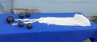 Authentic Small Fishing Net W 5 Floats Buoys Netting Or Nautical D  cor 7  X 7  