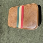 Vintage Italian Leather Train Case Luggage Hardshell Suitcase Travel Prop No Key