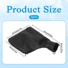 2 Pcs Table Saw Miter Dust Bag  Black Collection Bag With Zipper 2