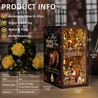 Diy Book Nook Kit  Dollhouse  Bookshelf  Kits  3d Wooden Puzzle With Led Light