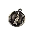 Vintage Sterling Silver Saint Jude Pray For Us Religious Medal