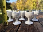 Vtg Eye Wash Cup Lot Of 5 Milk Slag Glass Apothecary Medical Optometry