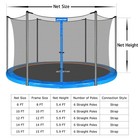 14ft Trampoline Replacement Safety Enclosure Net - 6 Poles  Round Frame