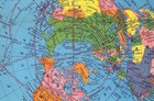 1946 Hammond   s Air Age Map Of The World Poster     Flat Earth Map     16x22