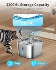 74oz 2 2l Cat Water Fountain Stainless Steel  Automatic Pet Water Dispenser