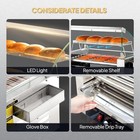 Commercial Electric Large 18 30 Hot Dog 7 11 Roller Grill Cooker Machine W cover
