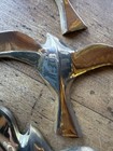 Vintage Mcm Solid Brass Birds Wall Decor Set Of 3 Made In India
