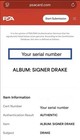 Drake Psa dna Autographed Cd Take Care Clb Ice Man Nwts Ovo