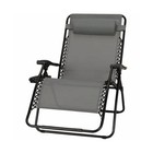 Four Seasons Courtyard Sunny Isles Xl Steel Zero Gravity Chair  Gray  3 Pack 