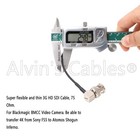 Blackmagic Rg179 Coax Bnc Right Angle To Male Cable Bmcc Video Camera 30cm