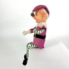 Vintage Christmas Britestar Elf Pixie Poseable Purple Striped Limbs Japan 004