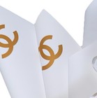 Korean Flower Wrapping Paper-white gold Waterproof 20 Sheets 22x22 In