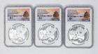 2019 China Panda 10 Yuan 3 Coin Set 30g  999 Each Silver Gem Unc Ngc Dc-7270