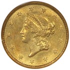 1853 Gold Liberty Dollar Ngc Ms62 Uncirculated Coin  1