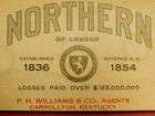 Northern Of London Insurance Ink Blotter Entered U s  1854 Fire Auto Tornado bs4