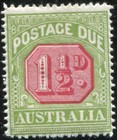 1925 Australia Postage Due Scott  j52 Scarce 1 1 2 Pence Mint hr original Gum b3