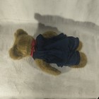 Boyds Jointed Plush Bear With Blue Corduroy Jumper Stuffed Animal