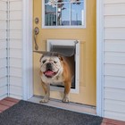 Large Dog Door 3 Flap Pet Door Metal Frame 100 Lb Telescoping Tunnel