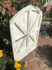 English Barn Door  Farmhouse Wall Decor  Arched Wood Panel  Distressed Finish