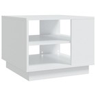 Coffee Table White Engineered Wood Coffee Table Square Modern