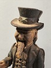 Vintage Metal Cast Iron Uncle Sam Government Mechanical Coin Piggy Bank Works