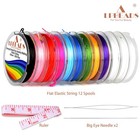 12 Rolls 0 8mm Elastic Stretchy String Cord For Bracelet Jewelry Making With    