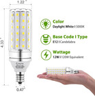 E12 Led Bulbs 12w Led Corn Light Bulb  E12 Led Bulb 100w Equivalent 1200 Lumen D