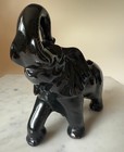 Vintage 1950s Black Elephant Planter Mid-century Modern Ceramic Retro Home D  cor