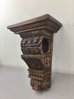 Antique Collectible Solid Wood Hand Carved Shelf Bracket Wall Sconce 