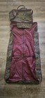 Paisley Tapestry Fabric Garment Bag W  Matching Carry Bag  Strap  Burgundy