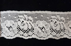 Vintage antique  White  Cotton Leavers Lace  4 3 4 Yards