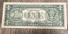 2009 Misprint  1 One Dollar Bill Us Note Wet Ink Transfer Back Very Rare Error