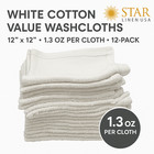 12x12 White Value Washcloths Rags Bath craft kitchen garage face 1 Lb Per Dozen