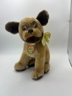Vintage Steiff German Shephard Mopsy Puppy fur mohair wool button 9  Dog