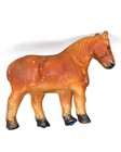 Vintage Steha German Draft Horse Rolling Toy 1950s Composition Hoof Wheels