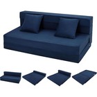 Foldable Sofa Mattress convertible Futon Bed With Pillow living Room Guest Couch